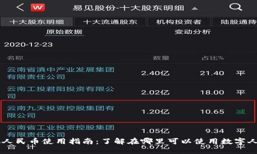 虚拟人民币使用指南:了解在哪里可以使用数字人民币